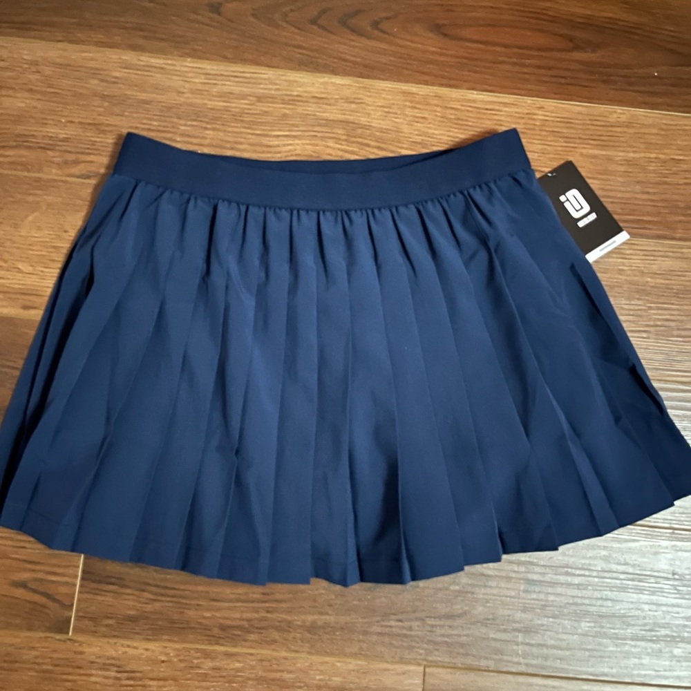 Navy Blue Pleated Tennis Skirt S